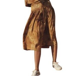 Madewell Smocked Midi Skirt